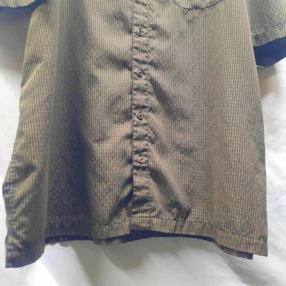 David Taylor Luxury Microfiber shortsleeve patterned button up shirt READ 4 Size - Picture 4 of 4